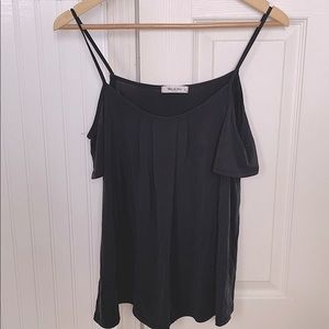 Black cold shoulder top